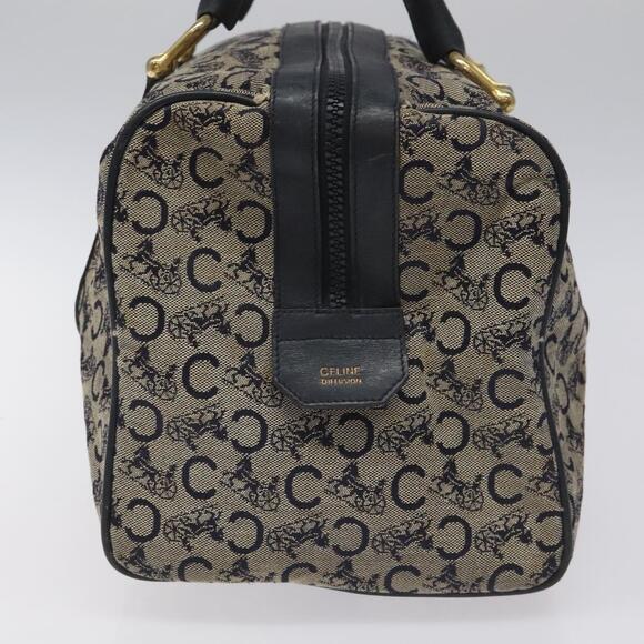 CELINE C Macadam Hand Bag Canvas Navy - Picture 5 of 12